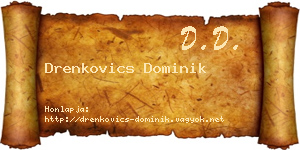 Drenkovics Dominik névjegykártya